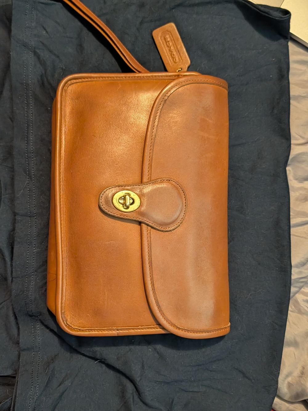 Authentic vintage Coach leather clutch / wristlet, style #9971, made in the USA